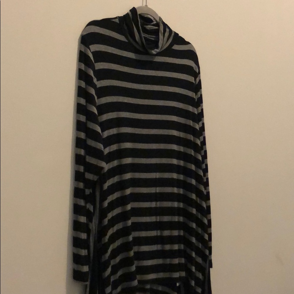 Lane Bryant stripe turtleneck